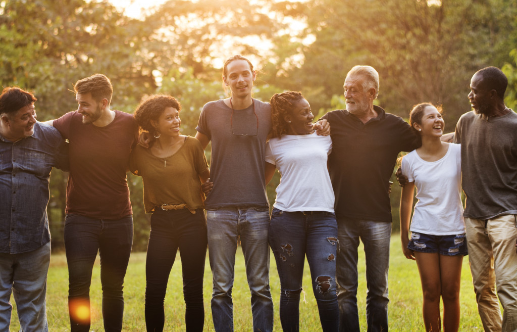 people standing together