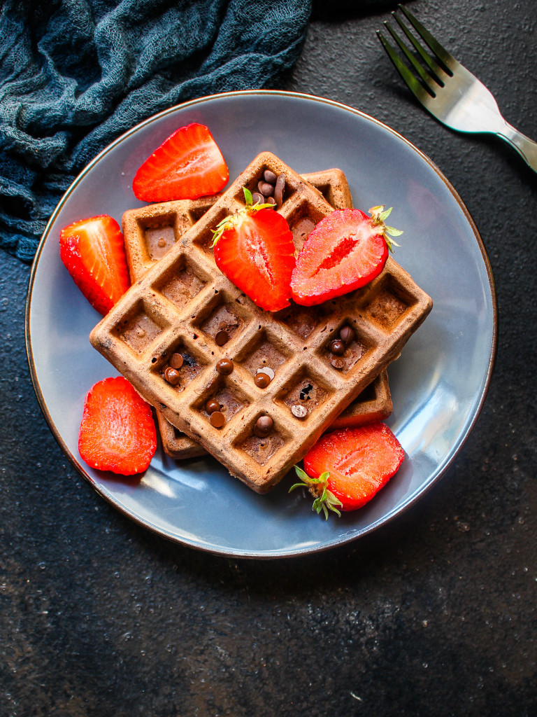 Belgian waffles sweet dessert 